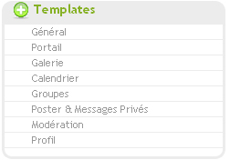 Accès aux templates Templa10