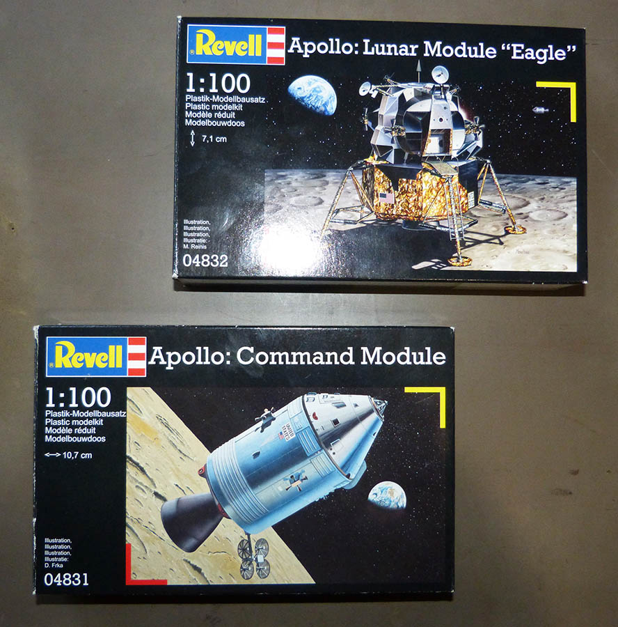 [REVELL] APOLLO : Command Module & Lunar Module " EAGLE  ex HELLER CADET 1/100ème Ré 04831 & 04832 Apollo10