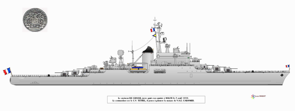 Croiseur anti-aérien C610 DE GRASSE  version atomique MURUROA  conversion Cadet 1/1400ème Réf 49023 De_gra10