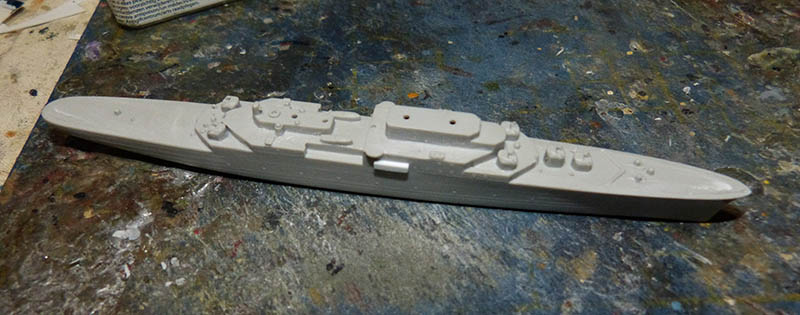 Croiseur anti-aérien C610 DE GRASSE version atomique MURUROA conversion Cadet 1/1400ème Réf 49023 Degras19
