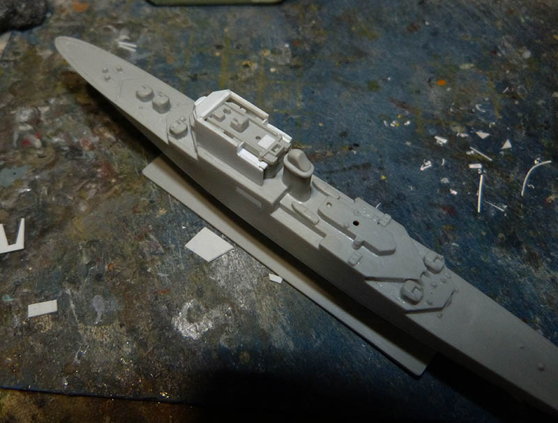Croiseur anti-aérien C610 DE GRASSE version atomique MURUROA conversion Cadet 1/1400ème Réf 49023 Degras27