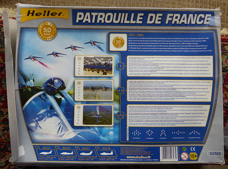Coffret PATROUILLE DE FRANCE Réf 52303 Montages complets. Paf0210