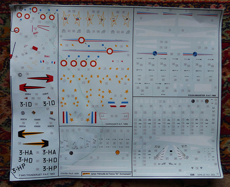 Coffret PATROUILLE DE FRANCE Réf 52303 Montages complets. Paf0510