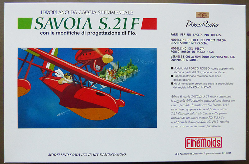 [FINEMOLDS] Montage chrono SAVOIA S.21F "Porco Rosso" 1/72ème Réf FJ 31800 Pr_0110