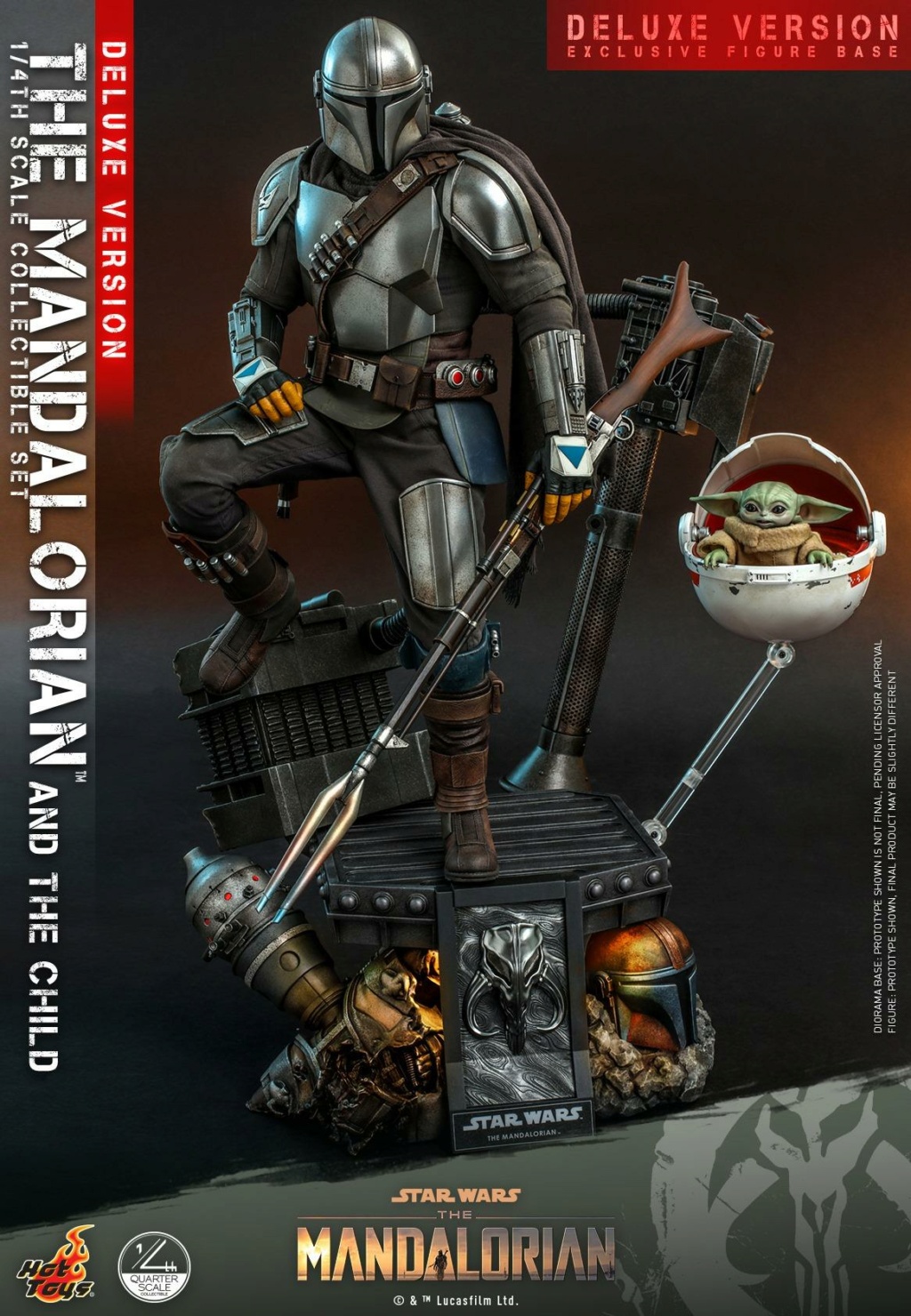 The Mandalorian & The Child Set (Deluxe) 1/4th - Hot Toys 0156