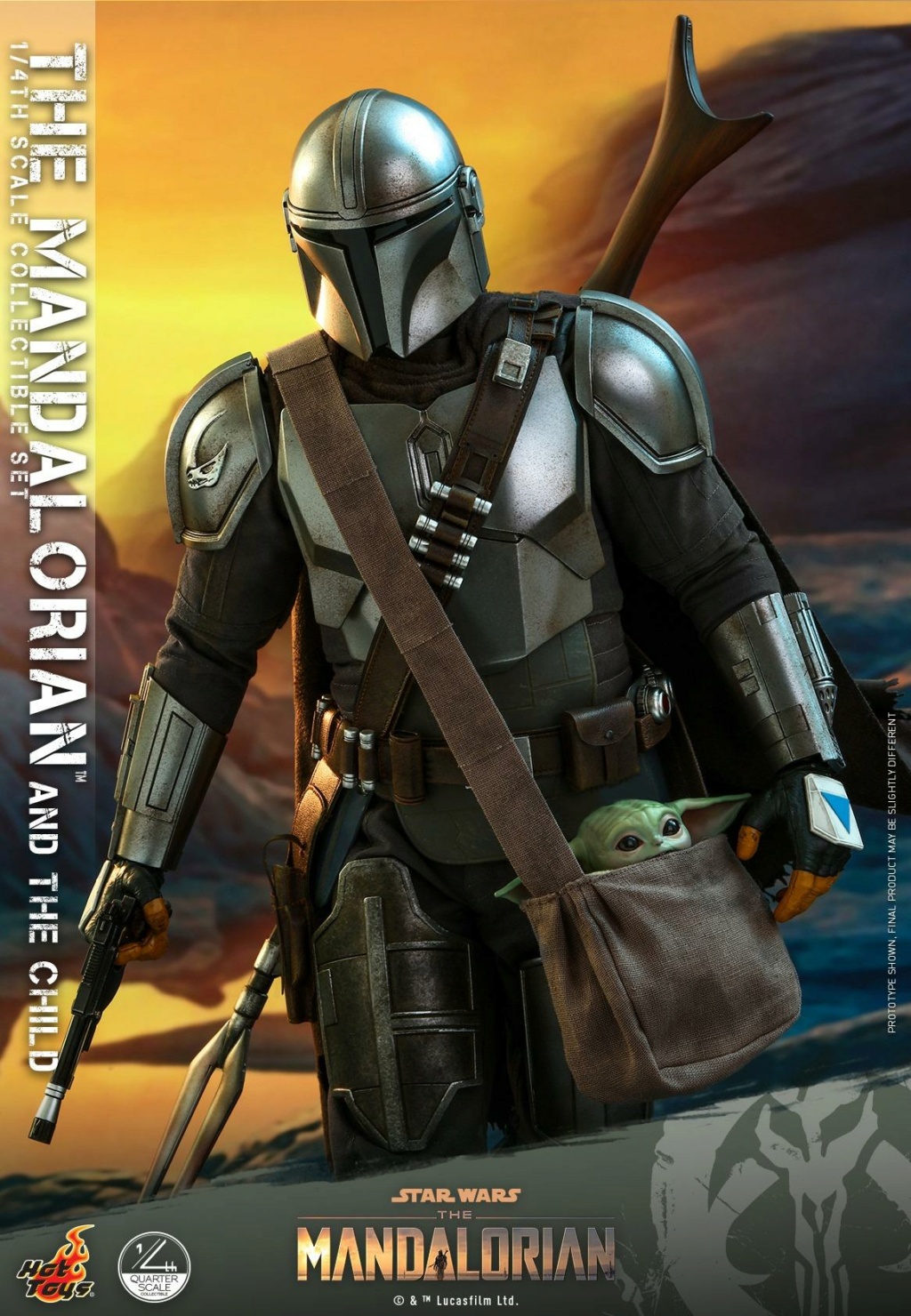 The Mandalorian & The Child Collectible Set - 1/4th Hot Toys 0349