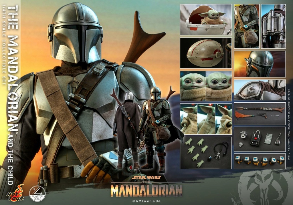 The Mandalorian & The Child Collectible Set - 1/4th Hot Toys 1722