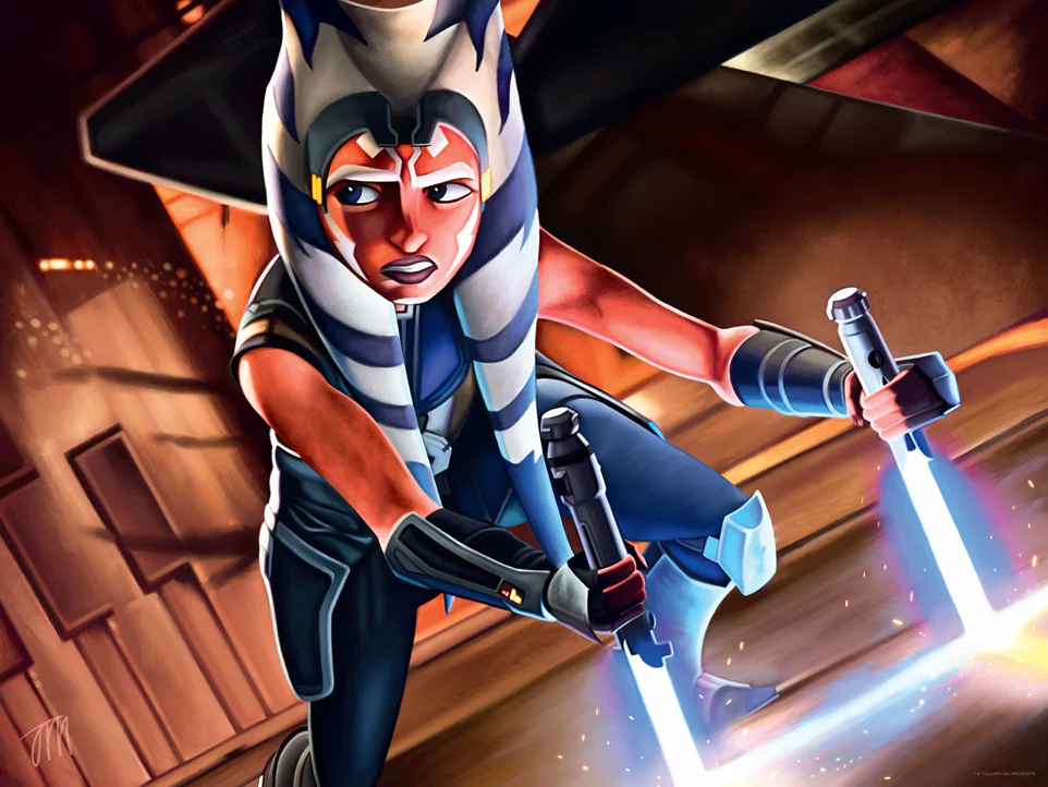 Ahsoka's Narrow Escape - Star Wars Artwork ACME Archives Ahsok417