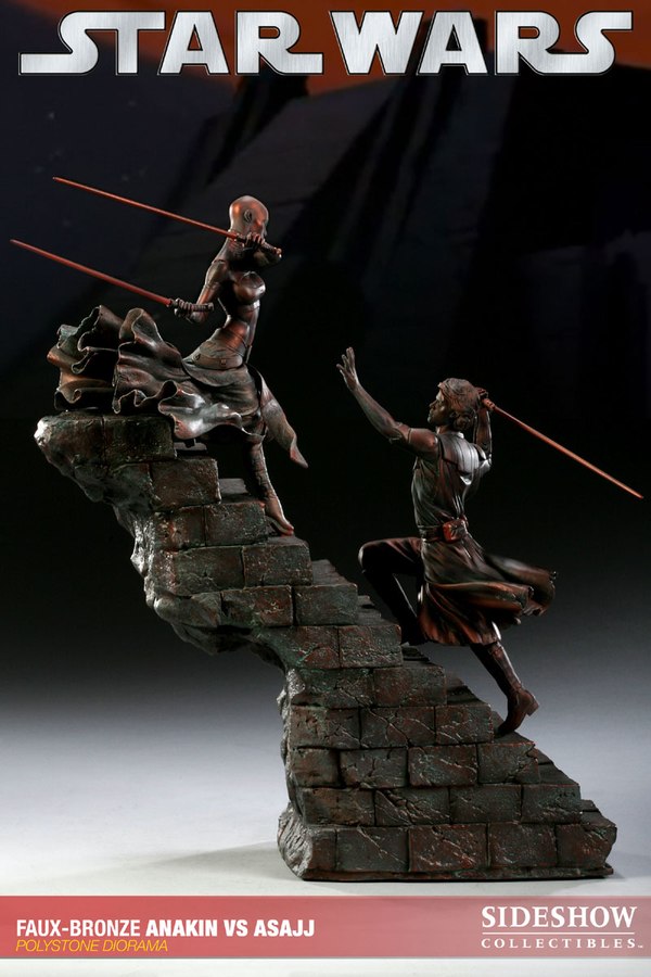 Sideshow - Anakin VS Asajj Diorama - Faux Bronze Anaki164