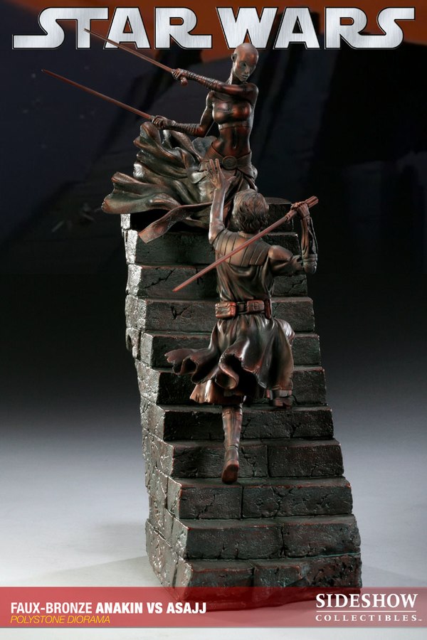 Sideshow - Anakin VS Asajj Diorama - Faux Bronze Anaki166