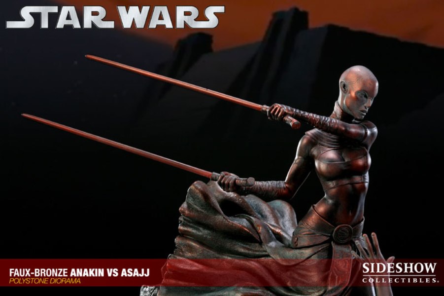 Sideshow - Anakin VS Asajj Diorama - Faux Bronze Anaki167