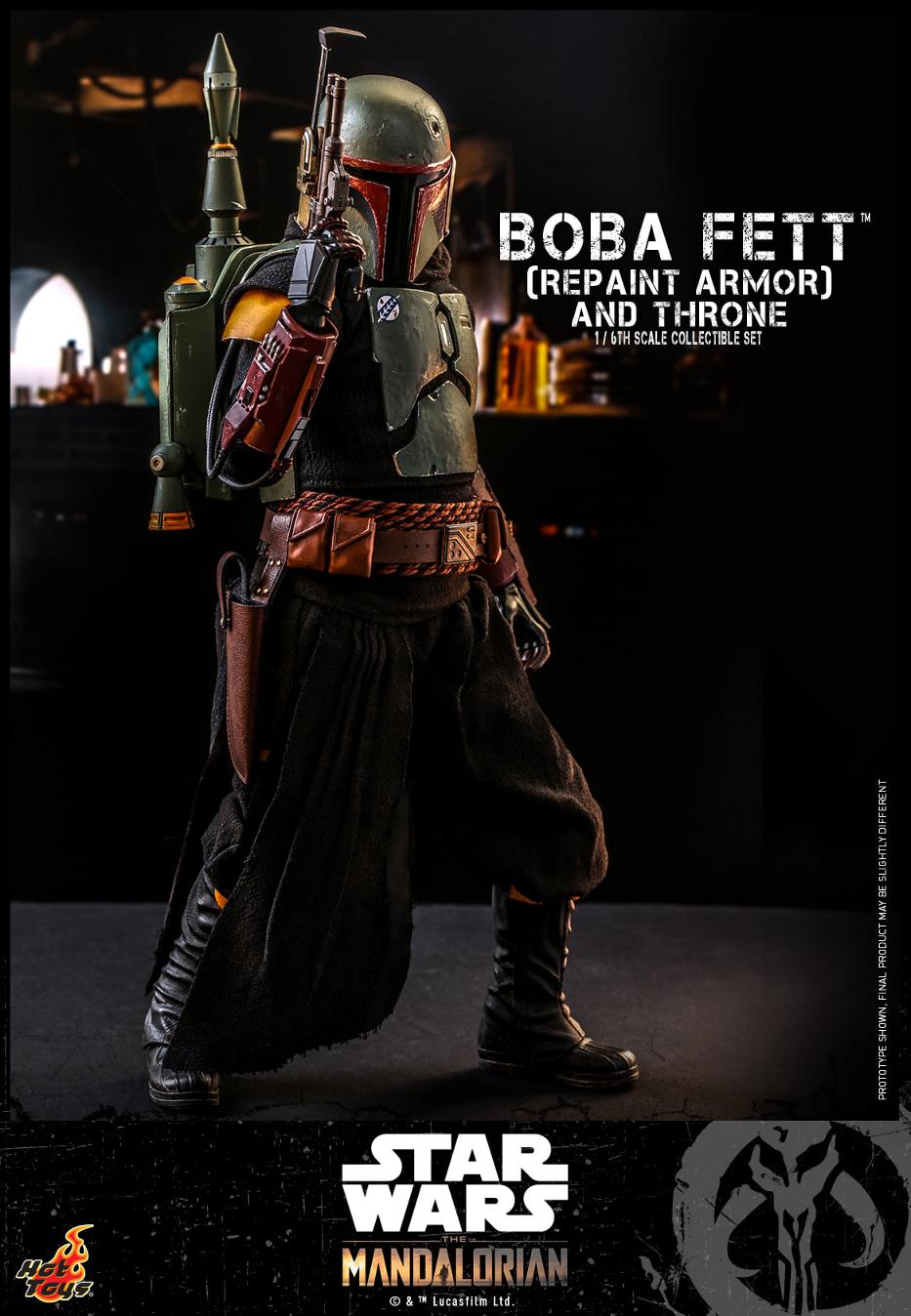 Boba Fett (Repaint Armor) & Throne Collectible Set Hot Toys Boba_f49