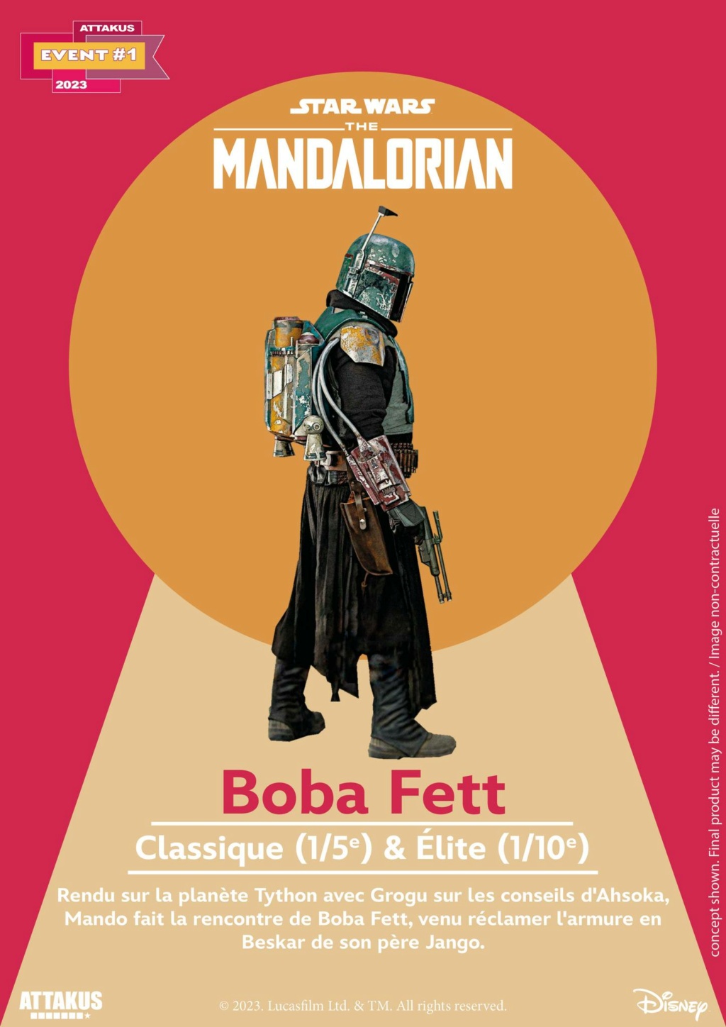 Star Wars Mandalorian Boba Fett Classique (1/5e) & Elite (1/10e) - ATTAKUS Boba_m86