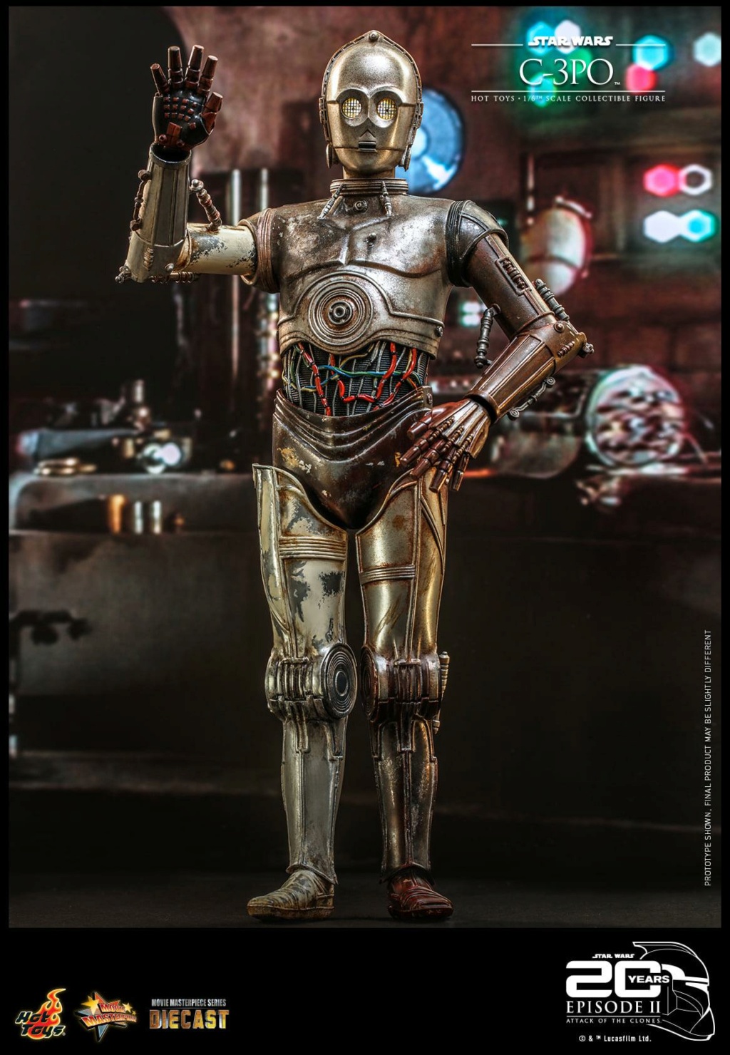 Star Wars Ep. II Attack of the Clones - 1/6th C-3PO Collectible Hot Toys C3po_e19