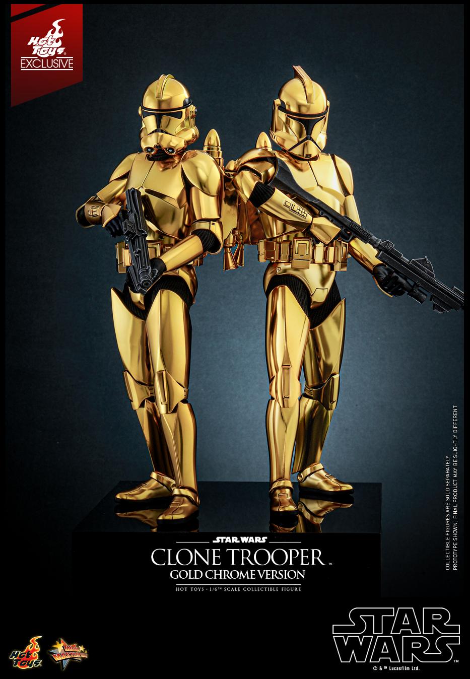 Star Wars - 1/6th scale Clone Trooper (Gold Chrome Version) Collectible Fig Clone114