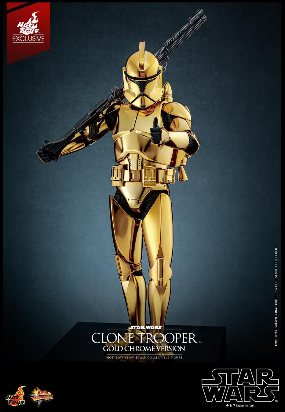 Star Wars - 1/6th scale Clone Trooper (Gold Chrome Version) Collectible Fig Clone120