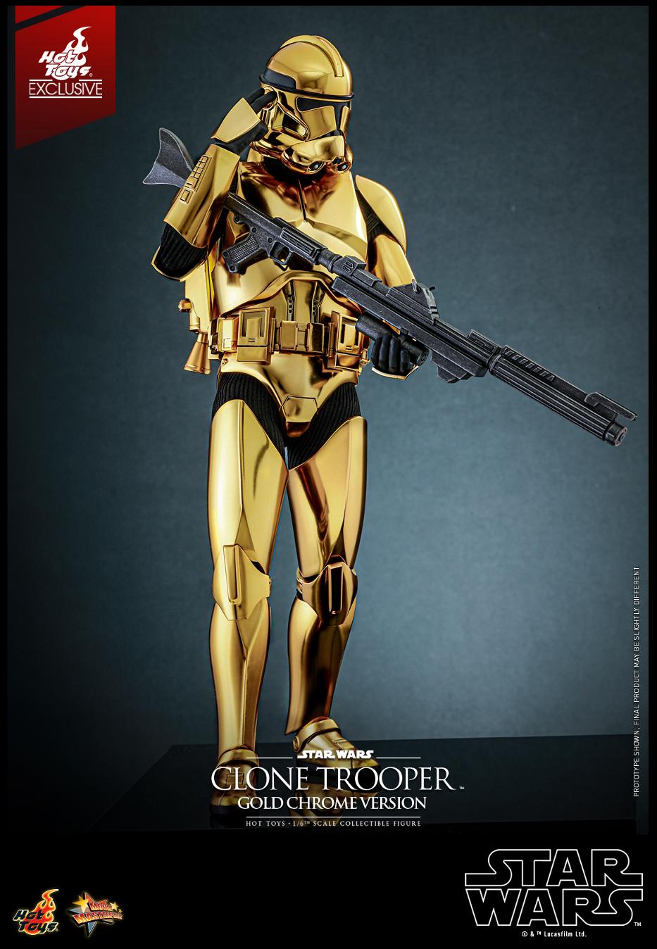 Star Wars - 1/6th scale Clone Trooper (Gold Chrome Version) Collectible Fig Clone122