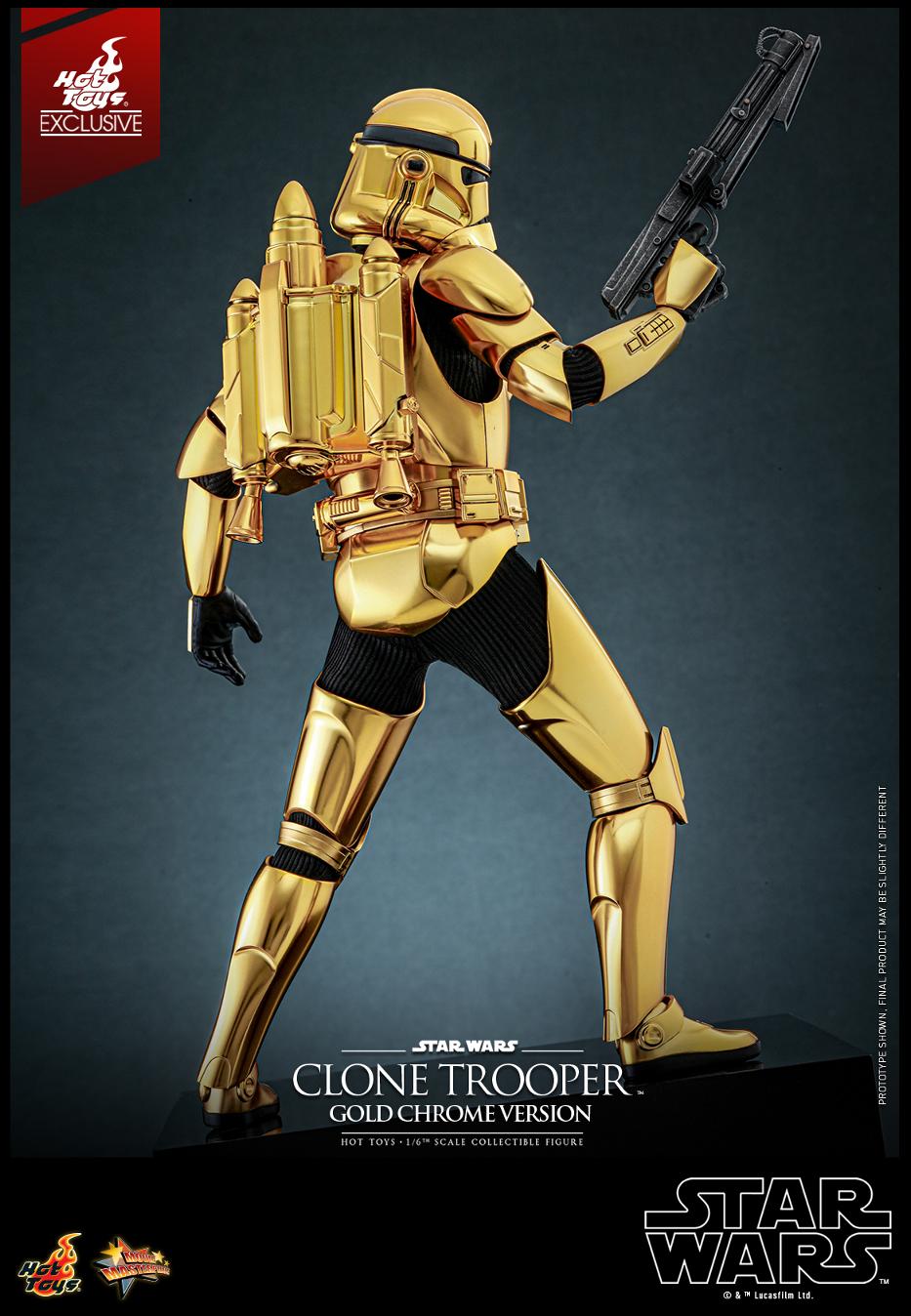 Star Wars - 1/6th scale Clone Trooper (Gold Chrome Version) Collectible Fig Clone123