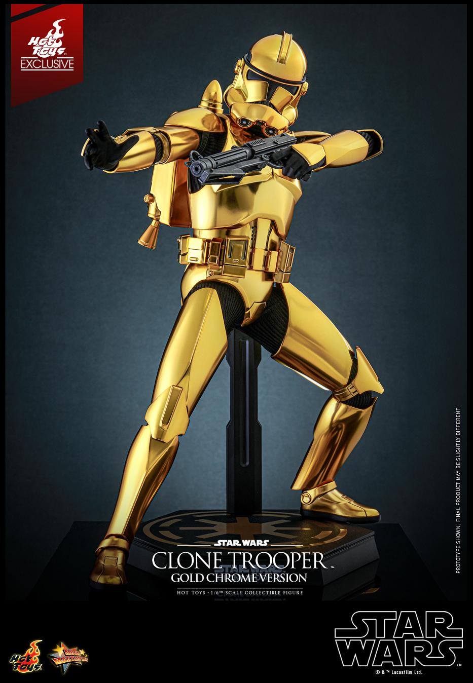 Star Wars - 1/6th scale Clone Trooper (Gold Chrome Version) Collectible Fig Clone126