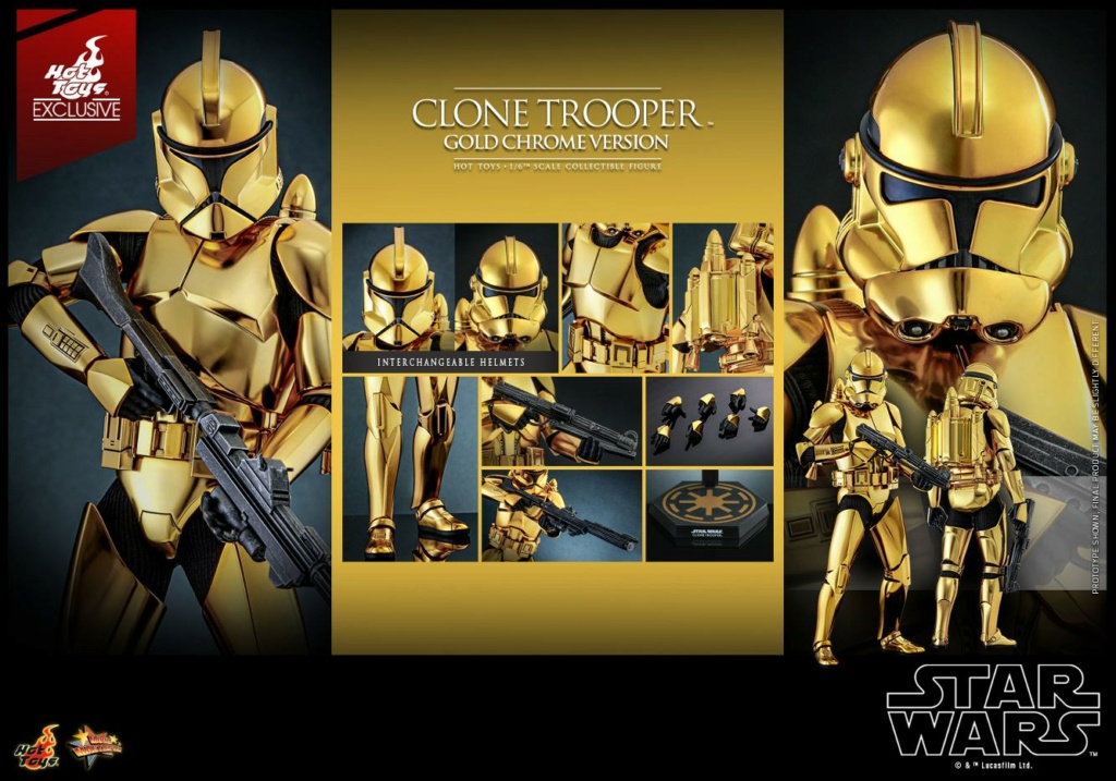 Star Wars - 1/6th scale Clone Trooper (Gold Chrome Version) Collectible Fig Clone127
