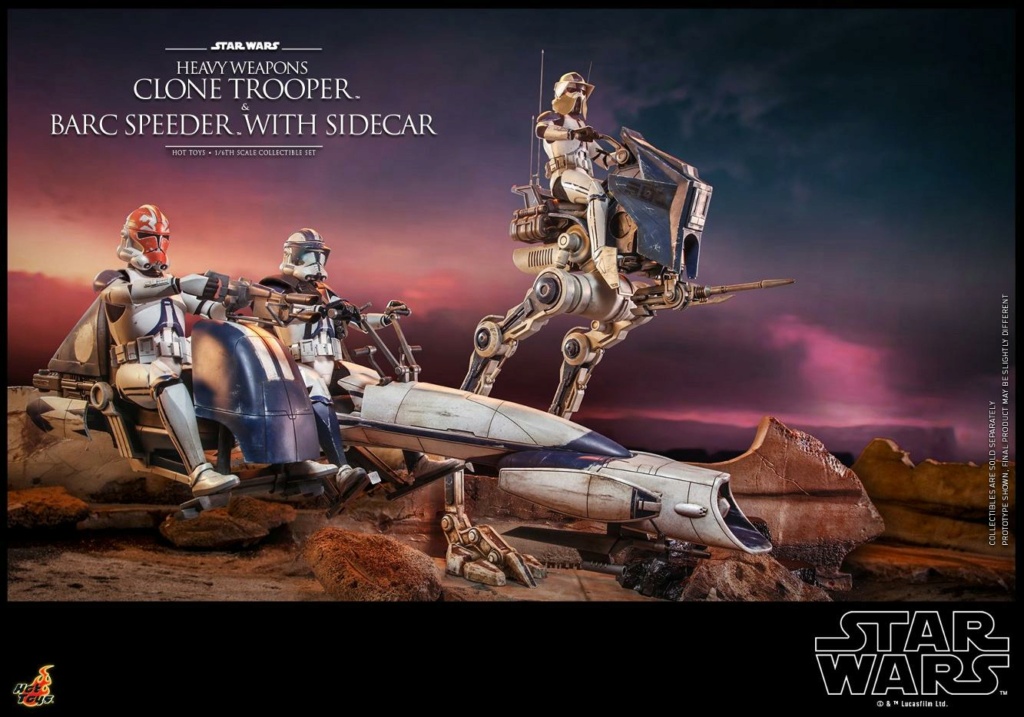 Heavy Weapons Clone Trooper and BARC Speeder with Sidecar - Hot Toys Heavy_13