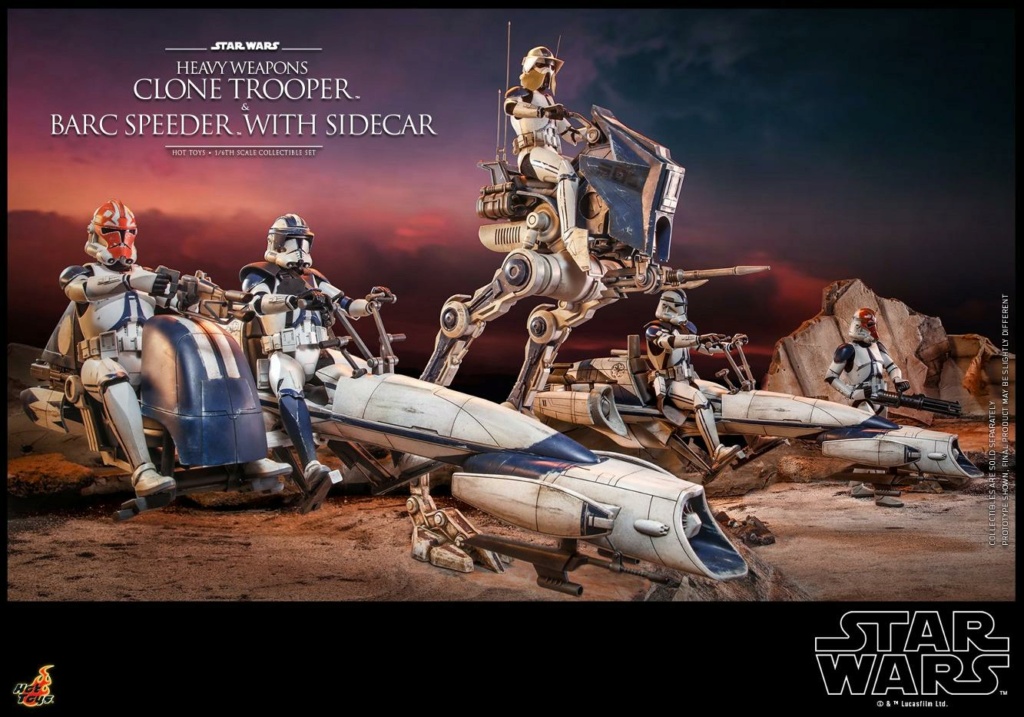 Heavy Weapons Clone Trooper and BARC Speeder with Sidecar - Hot Toys Heavy_15