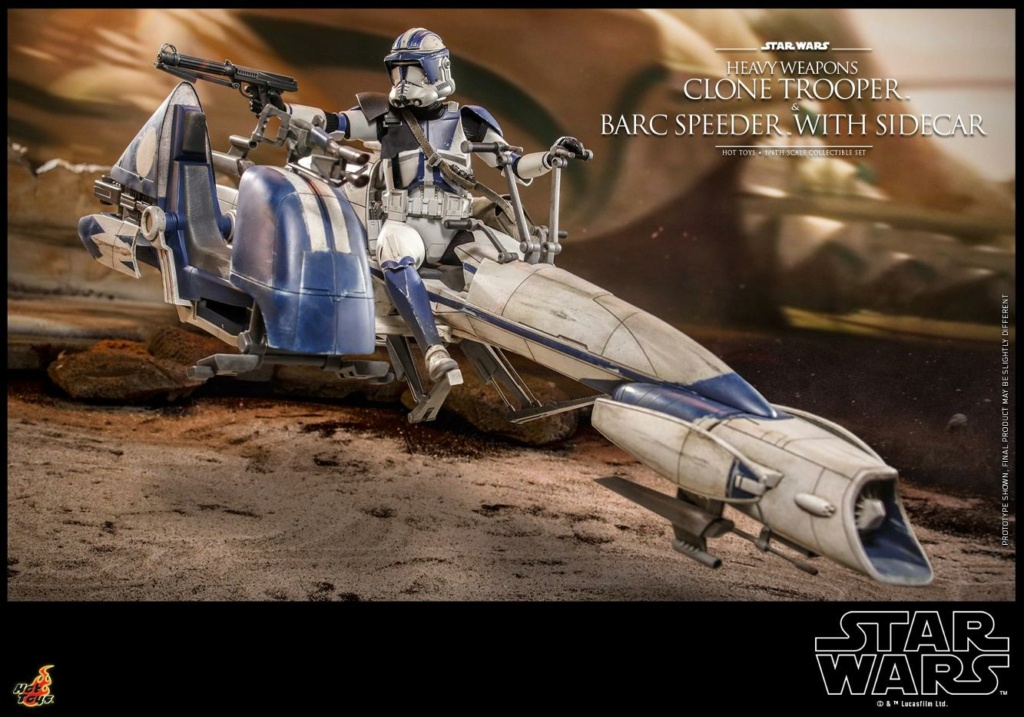 Heavy Weapons Clone Trooper and BARC Speeder with Sidecar - Hot Toys Heavy_21