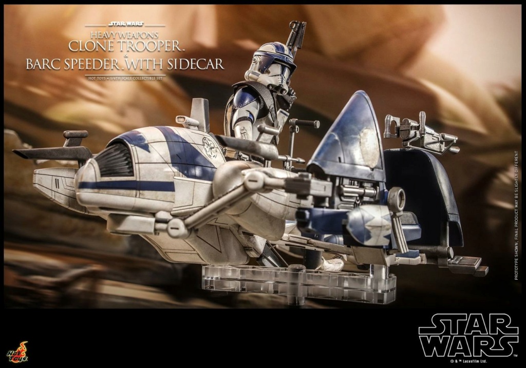 Heavy Weapons Clone Trooper and BARC Speeder with Sidecar - Hot Toys Heavy_23