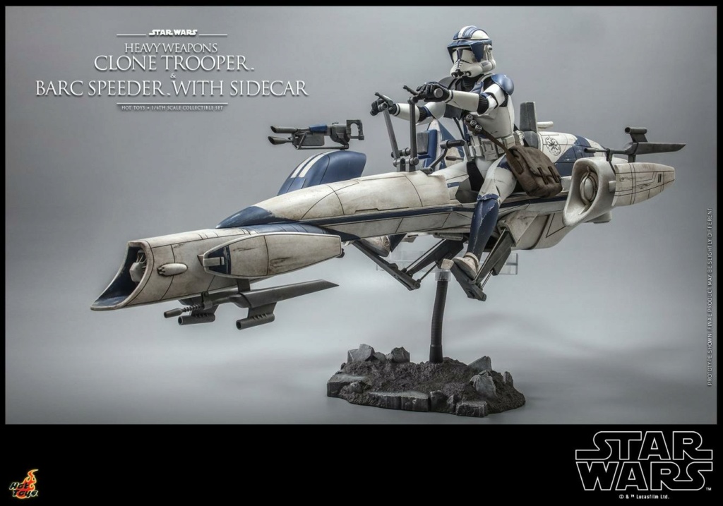 Heavy Weapons Clone Trooper and BARC Speeder with Sidecar - Hot Toys Heavy_24