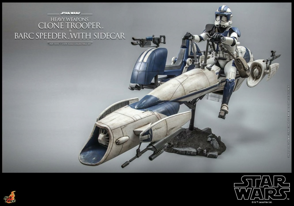 Heavy Weapons Clone Trooper and BARC Speeder with Sidecar - Hot Toys Heavy_25