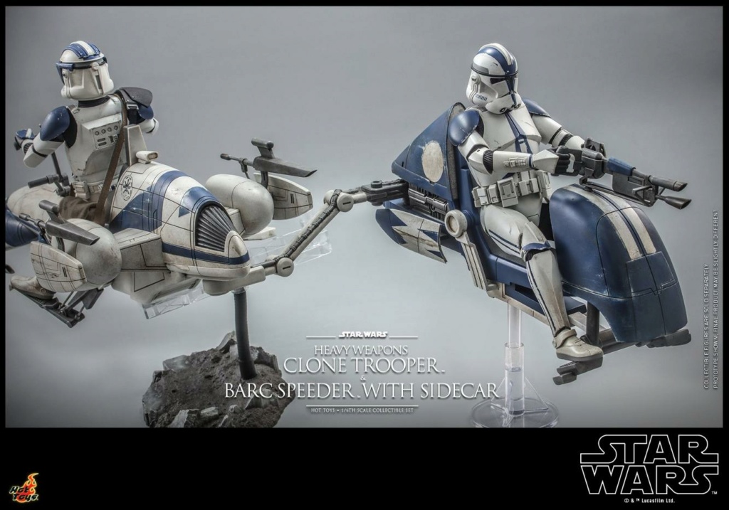 Heavy Weapons Clone Trooper and BARC Speeder with Sidecar - Hot Toys Heavy_26