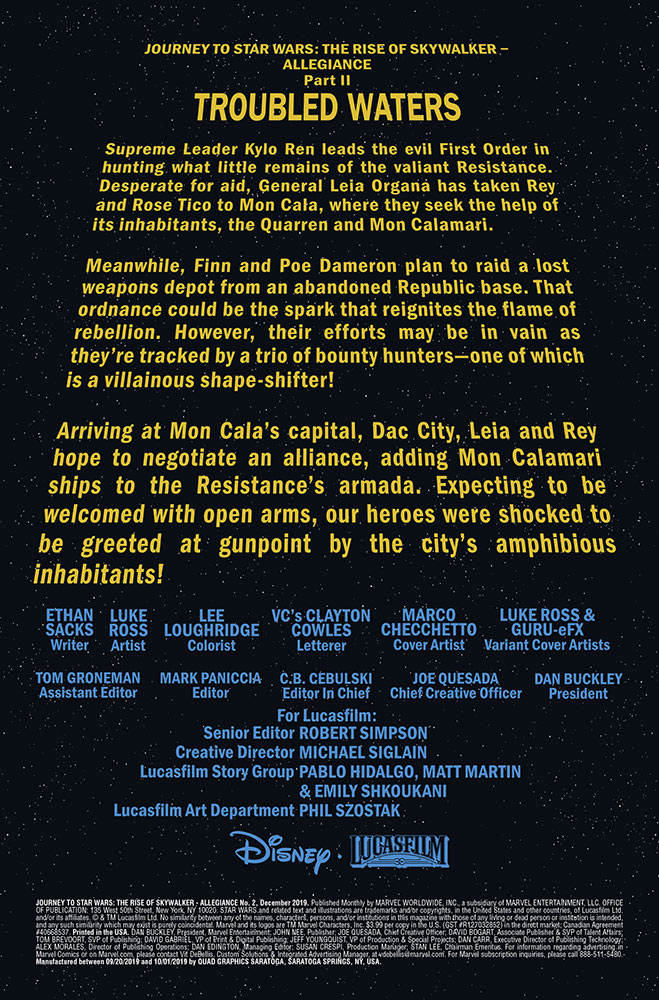 Star Wars: The Rise of Skywalker – Allegiance - MARVEL Journe11