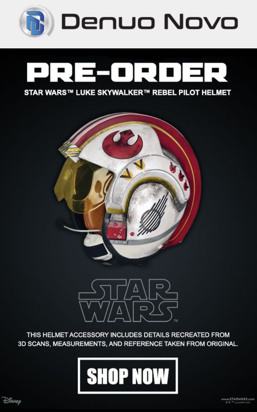 Luke Skywalker Rebel Pilot Helmet Star Wars - Denuo Novo Luke_p11
