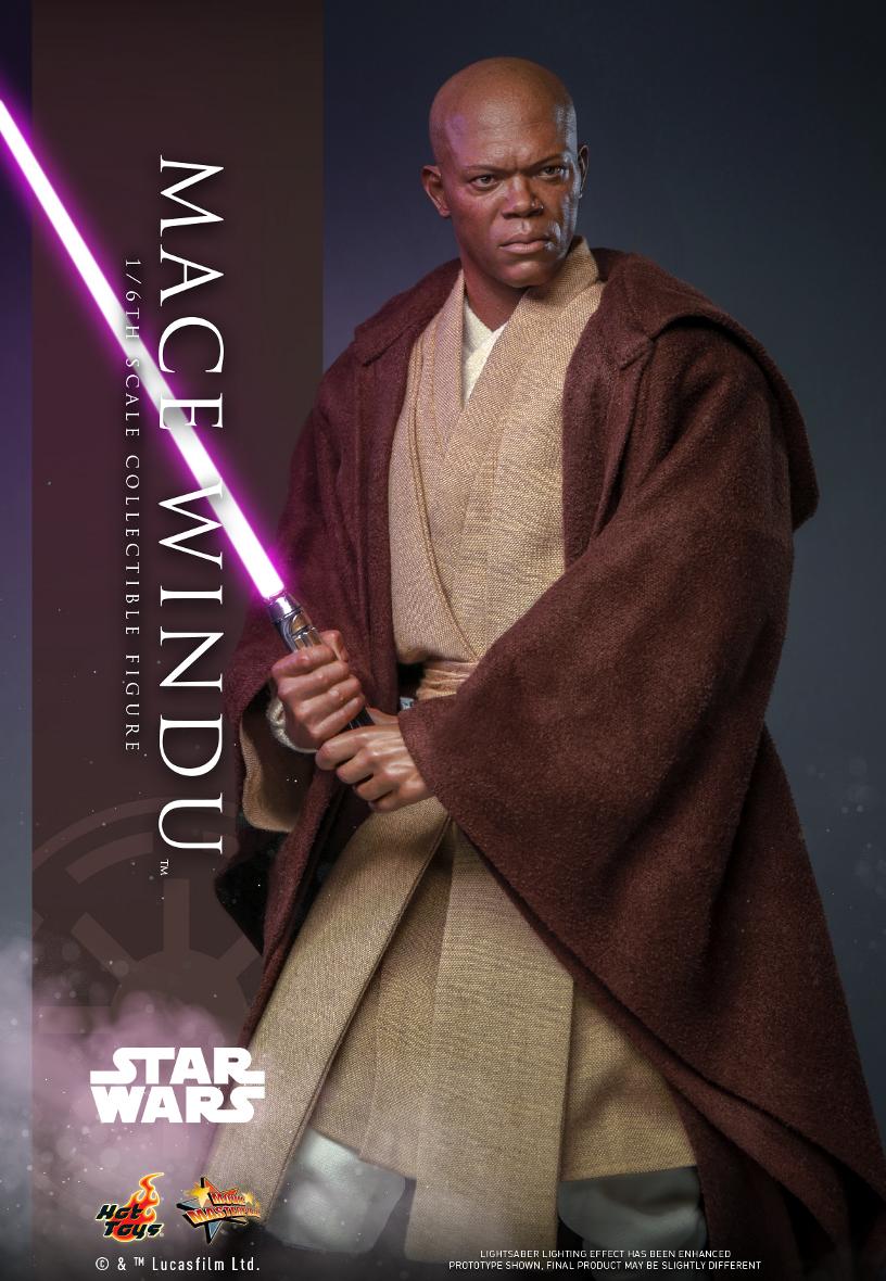 Star Wars: Attack of the Clones  - 1/6th scale Mace Windu Collectible Figur Mace_w37