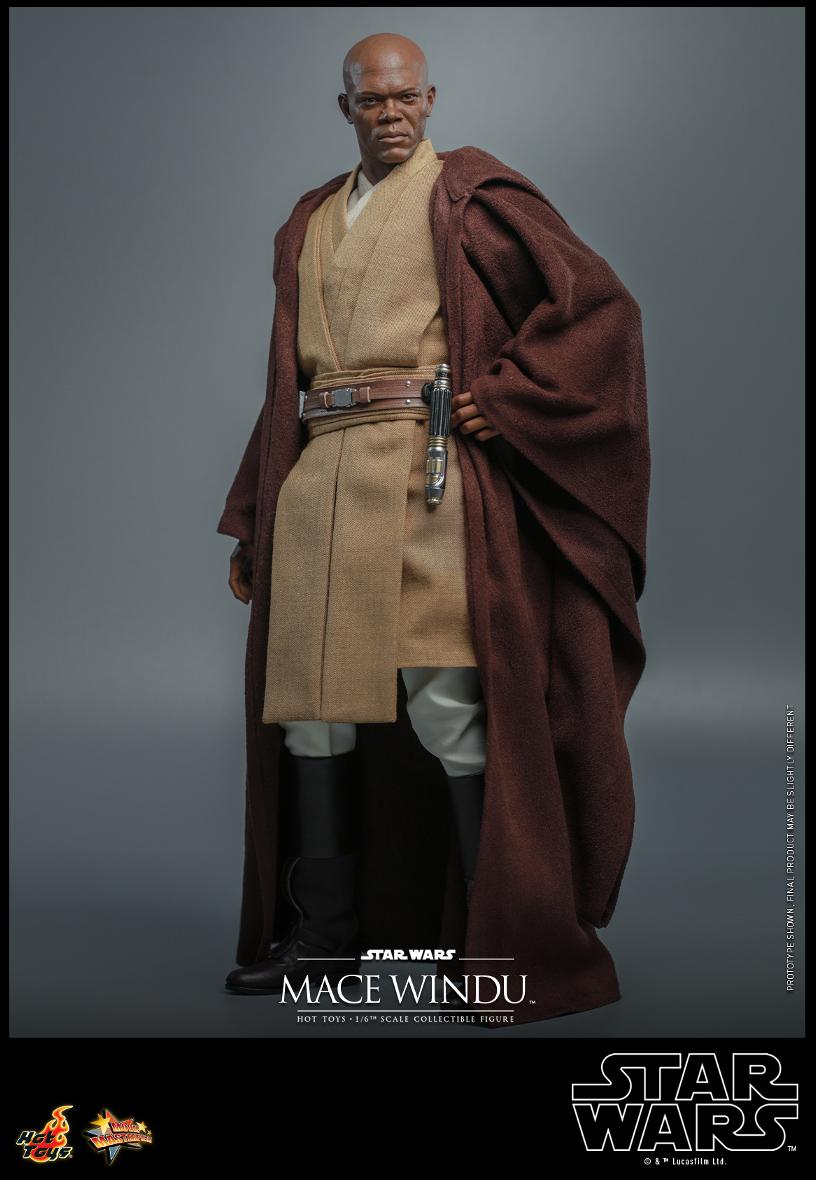 Star Wars: Attack of the Clones  - 1/6th scale Mace Windu Collectible Figur Mace_w38