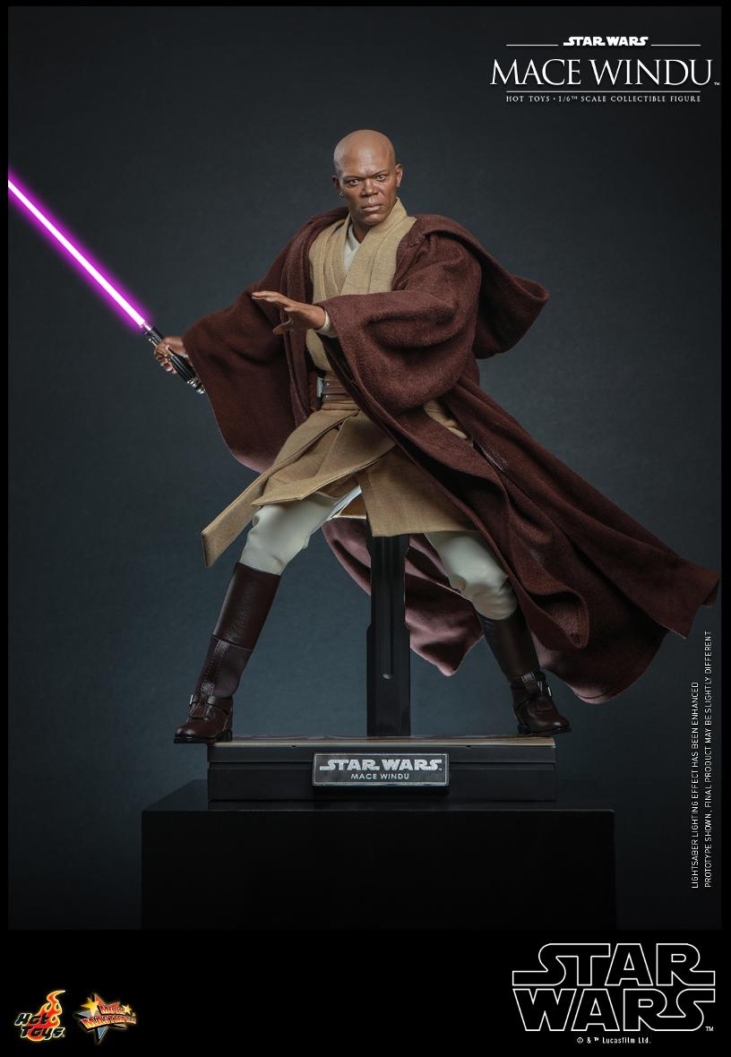 Star Wars: Attack of the Clones - 1/6th scale Mace Windu Collectible Figur Mace_w42