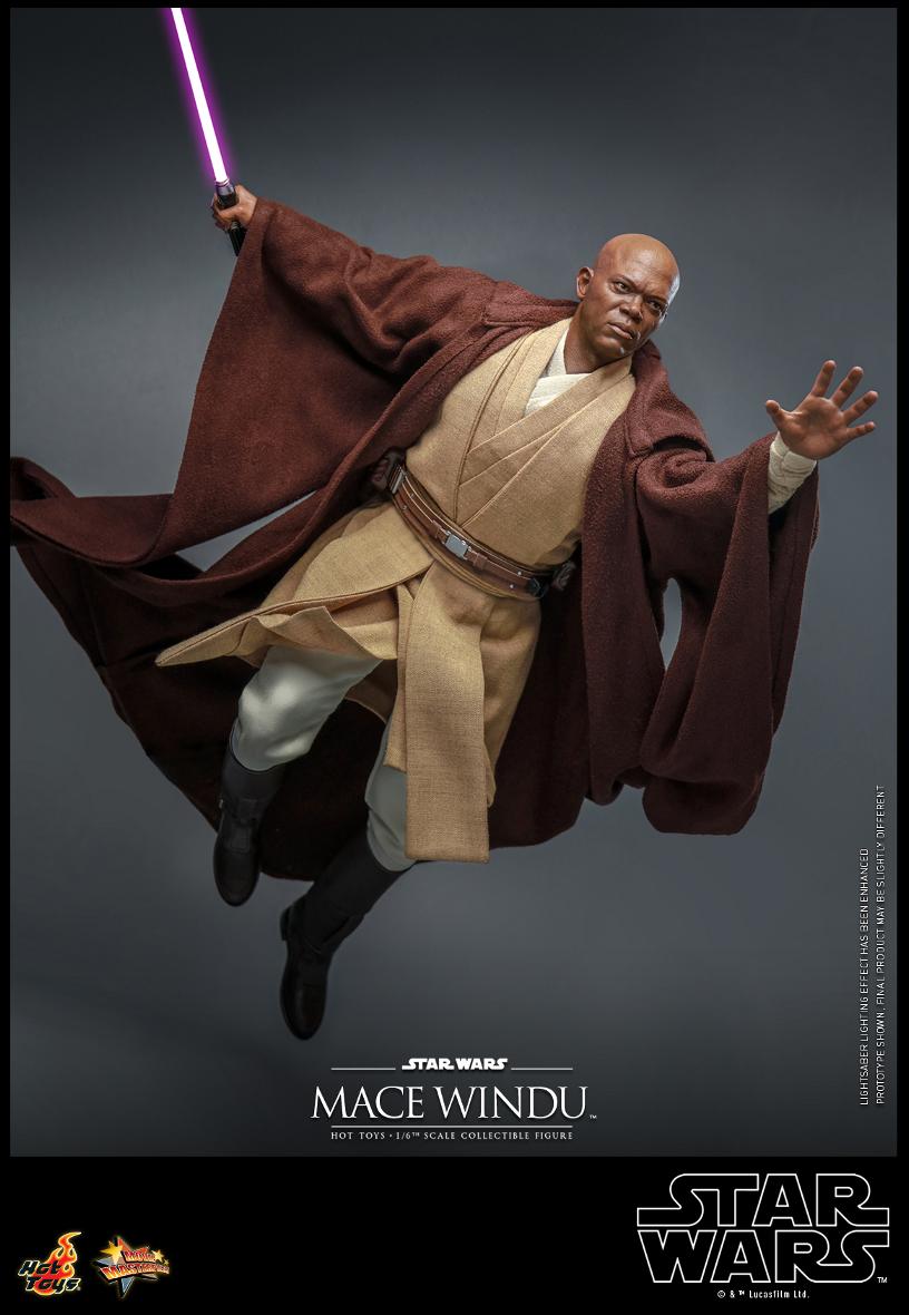 Star Wars: Attack of the Clones - 1/6th scale Mace Windu Collectible Figur Mace_w44
