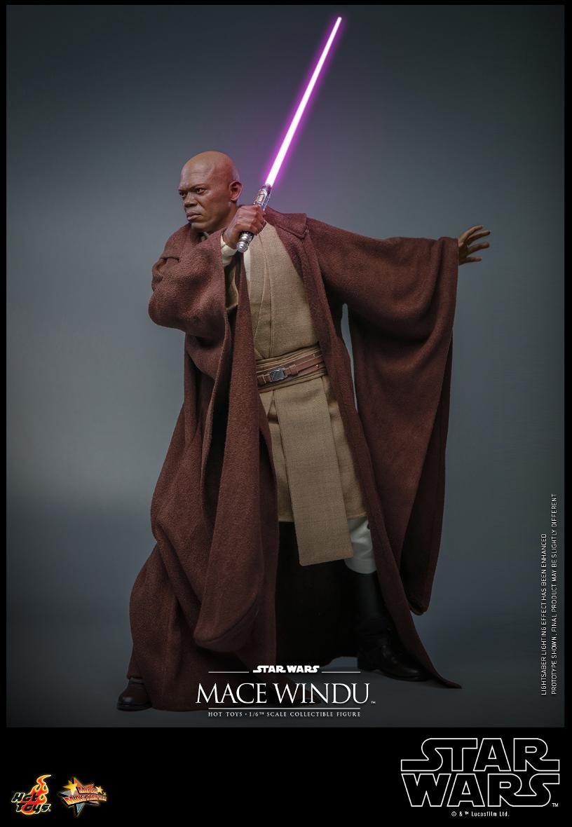 Star Wars: Attack of the Clones - 1/6th scale Mace Windu Collectible Figur Mace_w45