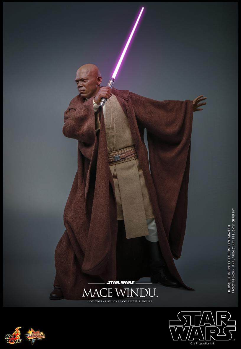 Star Wars: Attack of the Clones  - 1/6th scale Mace Windu Collectible Figur Mace_w45