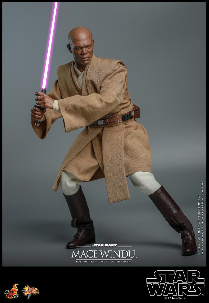 Star Wars: Attack of the Clones  - 1/6th scale Mace Windu Collectible Figur Mace_w47