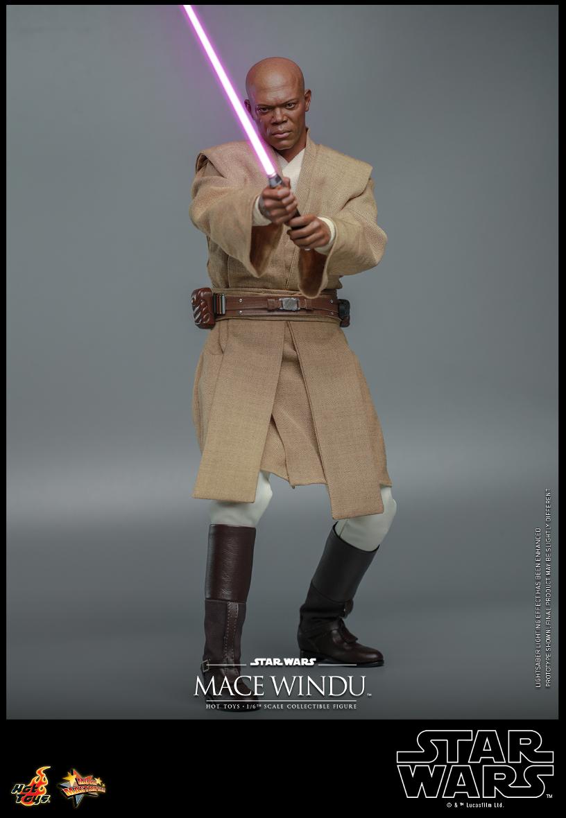 Star Wars: Attack of the Clones  - 1/6th scale Mace Windu Collectible Figur Mace_w48