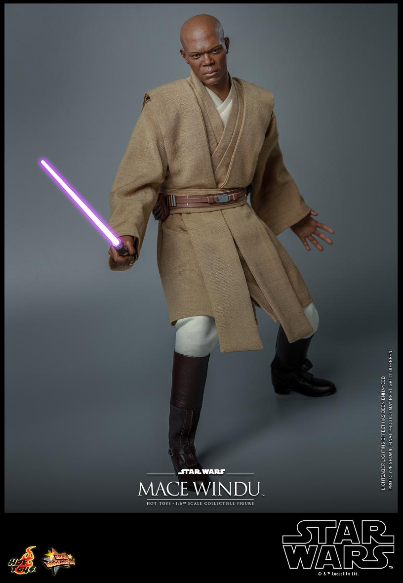 Star Wars: Attack of the Clones  - 1/6th scale Mace Windu Collectible Figur Mace_w49