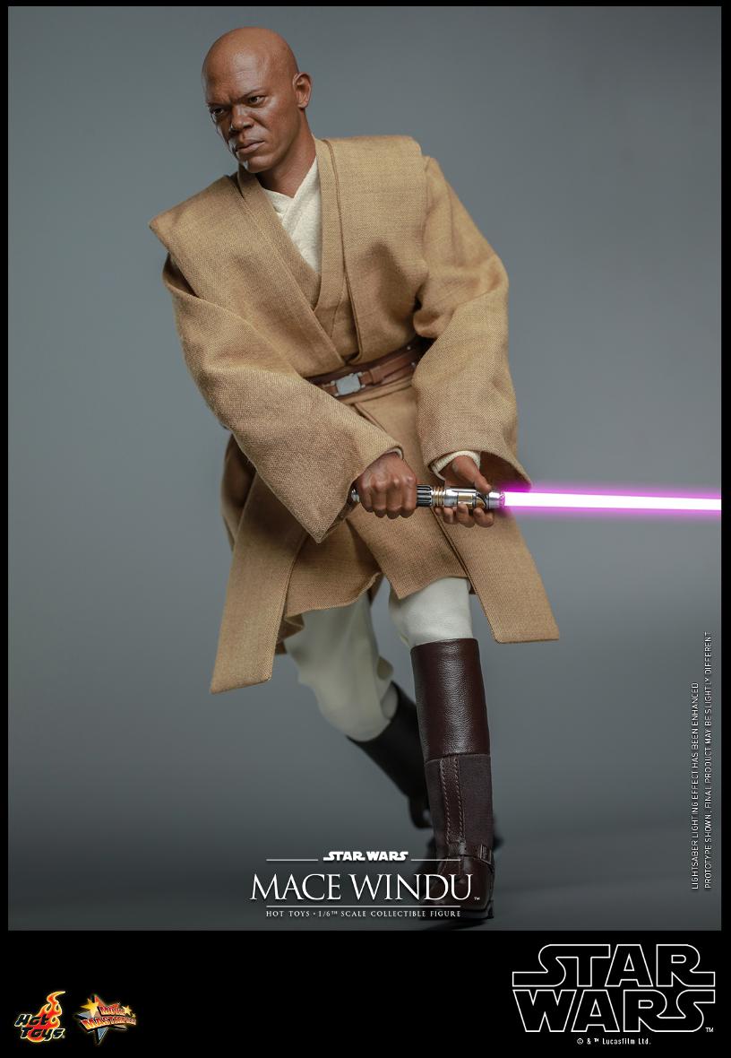Star Wars: Attack of the Clones - 1/6th scale Mace Windu Collectible Figur Mace_w50