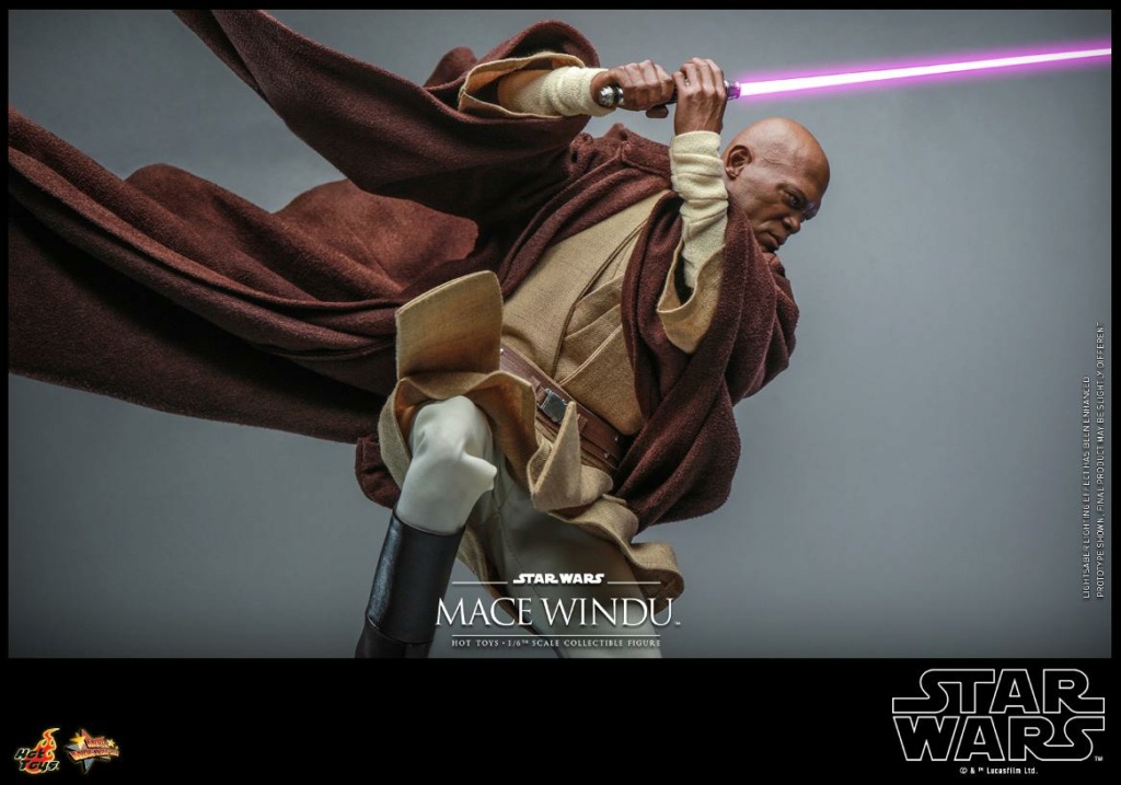 Star Wars: Attack of the Clones - 1/6th scale Mace Windu Collectible Figur Mace_w54