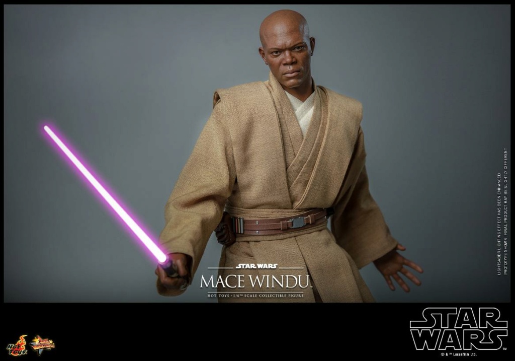 Star Wars: Attack of the Clones  - 1/6th scale Mace Windu Collectible Figur Mace_w56
