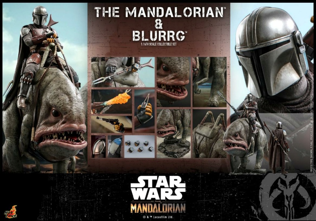 Star Wars The Mandalorian & Blurrg Collectible Set Hot Toys Mandal57