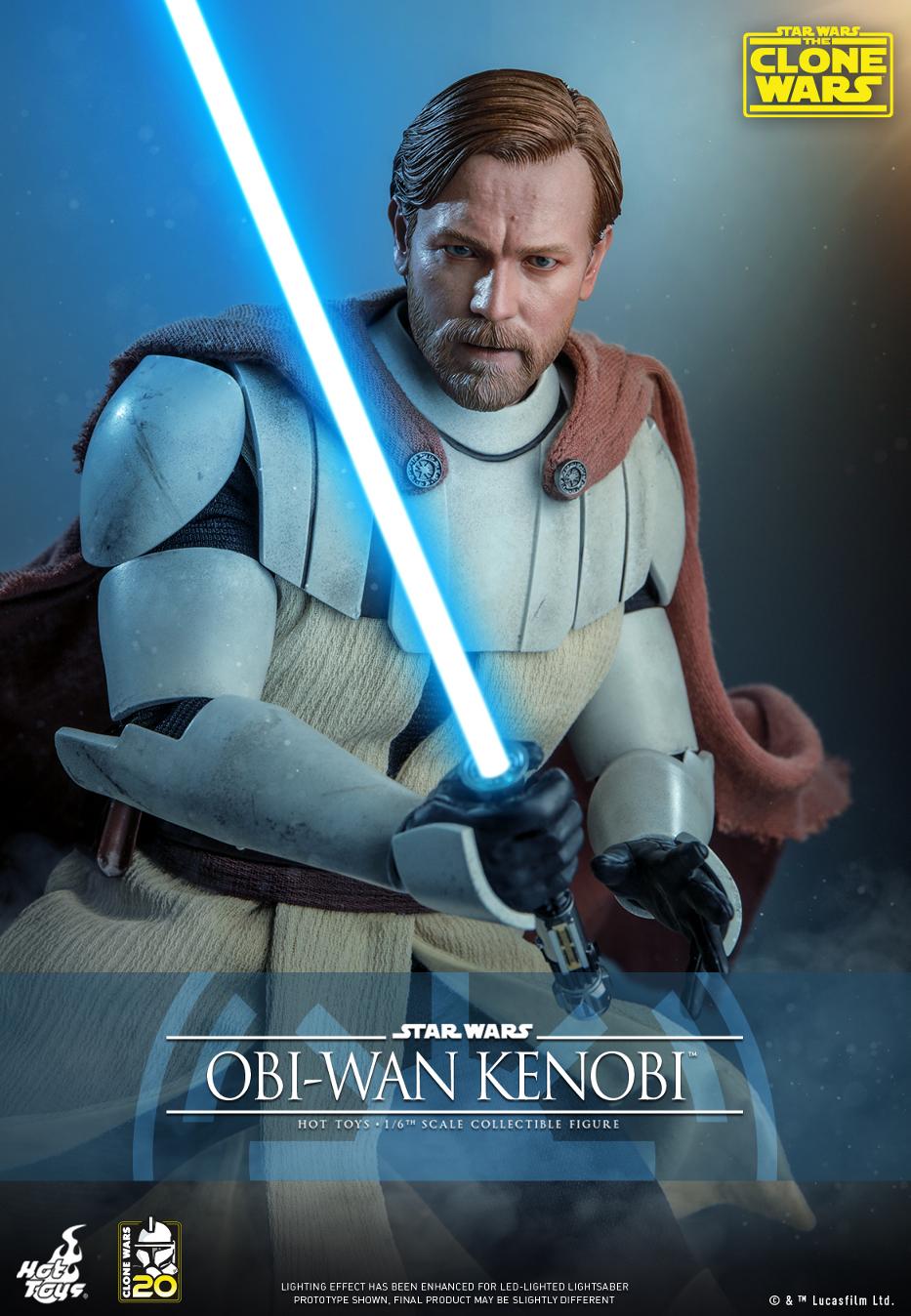 Star Wars The Clone Wars - 1/6th scale Obi-Wan Kenobi Collectible Figure Obi-w102