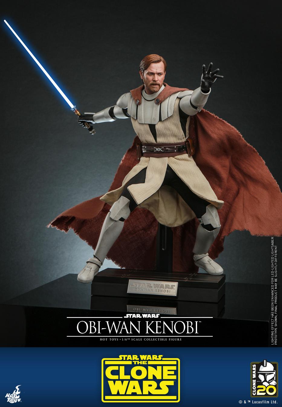 Star Wars The Clone Wars - 1/6th scale Obi-Wan Kenobi Collectible Figure Obi-w107