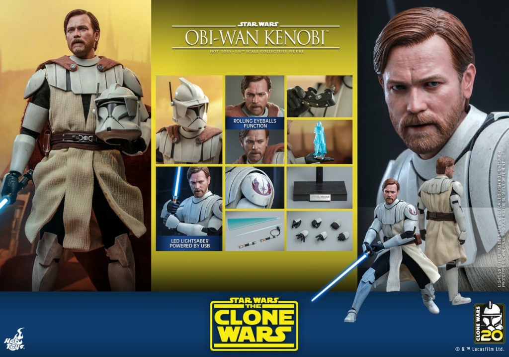 Star Wars The Clone Wars - 1/6th scale Obi-Wan Kenobi Collectible Figure Obi-w123