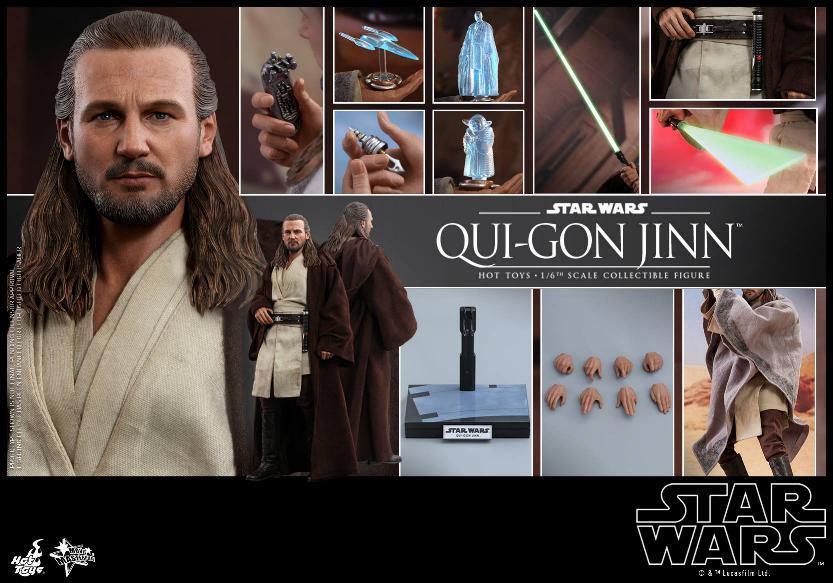 SW Episode I 1/6th Qui-Gon Jinn Collectible Figure HOT TOYS Qui-go30